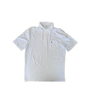 Johnnie-O Hangin Out The Original Polo Shirt Mens Medium White Pocket NWOT